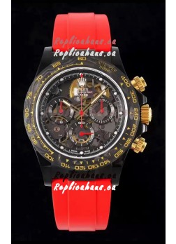 Rolex Daytona Blaken Red 1:1 Swiss Mirror Replica Skeleton Dial Cal.4130 Movement
