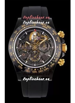 Rolex Daytona Blaken Black 1:1 Swiss Mirror Replica Skeleton Dial Cal.4130 Movement