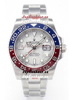 Rolex GMT Masters II Super Clone 126720 Cal.3285 White Meteorite Dial 904L Steel in Oyster Strap Swiss Replica