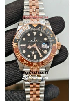 Rolex GMT Masters II Super Clone Root Beer 126711CHNR Rose Black Dial Swiss Replica Watch 