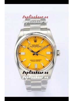 Rolex Oyster Perpetual REF#126000 36MM Swiss Movement Swiss Replica Yellow Dial 904L Steel 1:1 Mirror Replica Watch