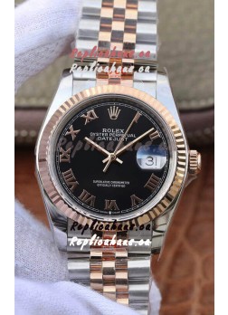 Rolex Datejust 36MM ETA-3135 Movement Swiss Replica in 904L Two Tone Roman Dial