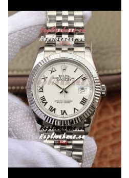 Rolex Datejust 36MM ETA-3135 Movement Swiss Replica in 904L Steel in Black Dial 