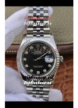 Rolex Datejust 36MM ETA-3135 Movement Swiss Replica in 904L Steel in Navy Blue Dial 