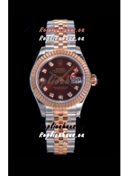 Rolex Datejust Ladies Swiss Watch in 904L Steel Casing - Swiss ETA Movement 1:1 Mirror Replica