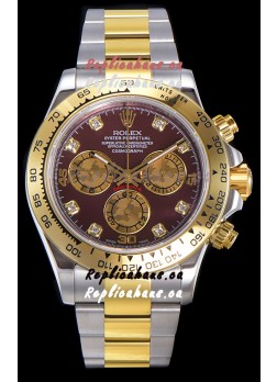 Rolex Daytona Two Tone Yellow Gold Original Cal.4130 Movement - 1:1 Mirror 904L Steel Watch