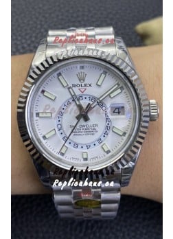 Rolex Sky-Dweller REF# M326934 White Dial Watch in 904L Steel Case 1:1 Mirror Replica