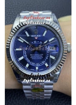 Rolex Sky-Dweller REF# M336934 Blue Dial Watch in 904L Steel Case 1:1 Mirror Replica
