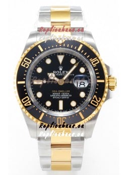 Rolex Sea-Dweller Super Clone 126603 Swiss Replica Watch 1:1 Mirror Replica in Two Tone Casing 904L Steel