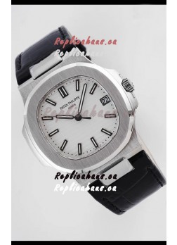 Patek Philippe Nautilus 5711/1A-011 1:1 Mirror Swiss Replica Watch in White Dial 904L Steel 