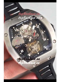 Richard Mille RM001 Genuine Tourbillon Swiss Replica Watch in Titanium Casing