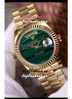 Rolex Day Date 18238 Presidential 18K Yellow Gold Watch 36MM - Malachite Dial 1:1 Mirror Quality Watch 