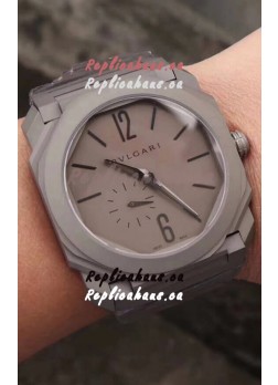 Bvlgari Octo Finissmo Edition 1:1 Mirror Replica Sandblasted Ceramic Casing and Strap 