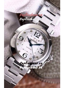 Pasha De Cartier 1:1 Mirror Quality Automatic Swiss Replica Watch 32MM - Steel Dial