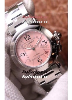 Pasha De Cartier 1:1 Mirror Quality Automatic Swiss Replica Watch 32MM - Pink Dial