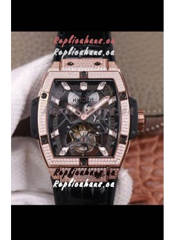 Hublot Masterpiece MP Edition Genuine Tourbillon Swiss Replica Watch In Rose Gold Casing