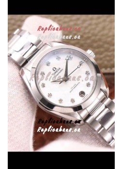 Omega Seamaster Aquaterra 150M 34MM Swiss Replica Watch in White Dial