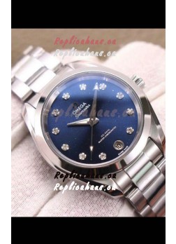 Omega Seamaster Aquaterra 150M 34MM Swiss Replica Watch in Blue Dial