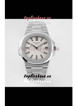 Patek Philippe Nautilus 5711/1A-011 1:1 Mirror Swiss Replica Watch in White Dial 904L Steel 