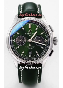 Breitling Premier B01 Chronograph 42 Edition Watch 1:1 Mirror Quality in Green Dial 