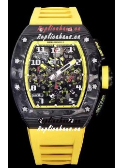 Richard Mille RM011 Felipe Massa 1:1 Mirror Quality One Piece Black Forged Carbon Case Watch