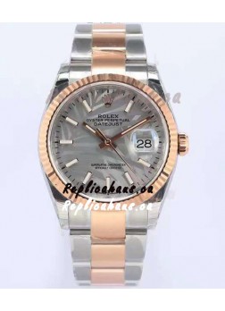 Rolex Datejust Palm Motif Dial 36MM Cal.3135 Movement Swiss Replica Watch in 904L Two Tone Casing