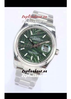 Rolex Datejust Palm Motif Dial 36MM Cal.3135 Movement Swiss Replica Watch in 904L Casing