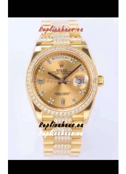 Rolex Day Date Presidential 18K Yellow Gold Watch 36MM - Gold Dial 1:1 Mirror Quality Watch