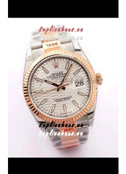 Rolex Datejust Fluted-Motif Dial 41MM Cal.3135 Movement Swiss Replica Watch in 904L Two Tone Casing