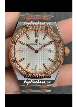 Audemars Piguet Royal Oak Quartz 33MM Swiss Watch Two Tone Swiss - 1:1 Mirror Replica Edition