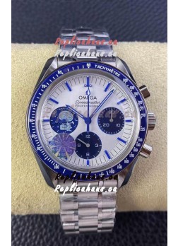 Omega Speedmaster Silver Snoopy 1:1 Replica (Rotating Globe and Snoopy at Rear)