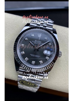 Rolex Datejust 126334 41MM ETA 3235 Swiss 1:1 Mirror Replica Watch in 904L Steel Dark Grey Dial 