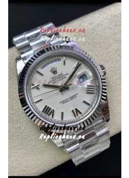 Rolex Day Date 228239-83419 904L Steel 40MM - White Pearl Dial 1:1 Mirror Quality Watch