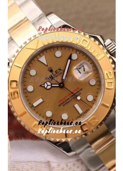 Rolex Yachtmaster 40 Yellow Gold Two Tone 1:1 Swiss Replica Watch in 904L Steel Casing