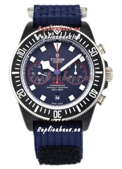 Tudor Pelagos FXD Chronograph Titanium Casing 1:1 Mirror Replica Blue Dial in Nato Strap