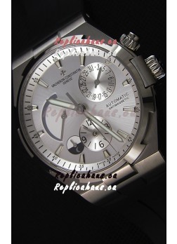 Vacheron Constantin Overseas Dual Time Steel White Dial Swiss Replica Watch 