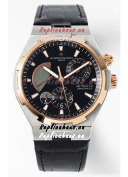 Vacheron Constantin Power Reserve Black Dial Two Tone Black Dial Swiss Replica Watch