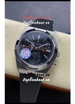 Vacheron Constantin Overseas Dual Time Stainless Steel  1:1 Mirror Swiss Replica Black Dial