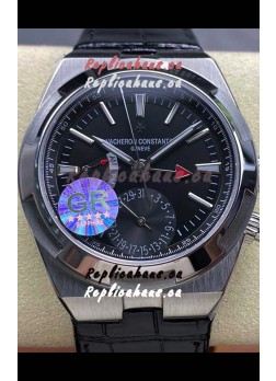 Vacheron Constantin Overseas Dual Time Stainless Steel  1:1 Mirror Swiss Replica Black Dial