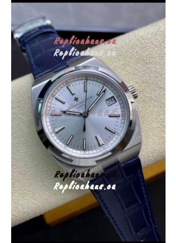 Vacheron Constantin Overseas 1:1 Mirror Swiss Replica Watch in Steel Dial - Leather Strap