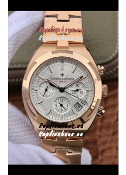 Vacheron Constantin Overseas Chronograph Swiss Replica Watch in Steel Casing Blue Dial
