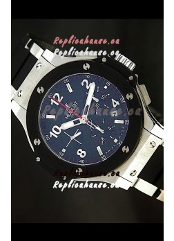 Hublot Big Bang Steel/Rubber Strap in Black Dial Ceramic Bezel