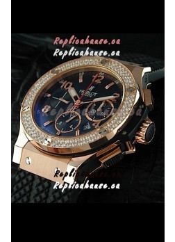 Hublot Big Bang Swiss Replica Watch with Diamonds Bezel