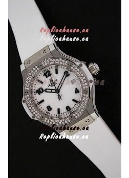Hublot Big Bang King Swiss Quartz Watch in Faux Diamonds Plated