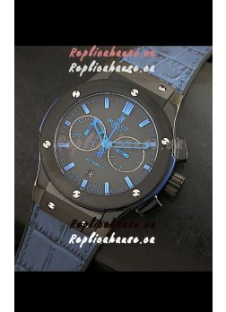 Hublot Big Bang Classic Fusion Swiss Replica PVD Watch in Blue Strap