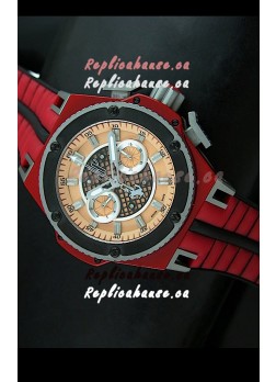 Hublot King Power Ferrari Edition Swiss Replica Watch - Red Strap