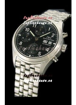 IWC Pilot Replica Watch in Black Dial