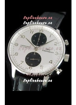 IWC Portuguese Chronograph Swiss Replica Watch in White 