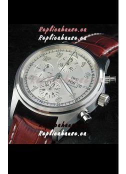 IWC Der Flieger Chronograph Swiss Replica Watch in White Dial