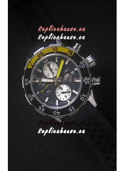 IWC Aquatimer Chronograph Swiss Replica Watch in Black Dial